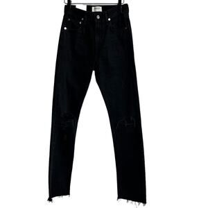 AGOLDE CHERIE HIGH RISE STRAIGHT DISTORTION BLACK JEANS SIZE 24 BRAND NEW